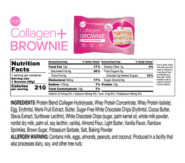 Birthday Cake Blondie Collagen + Brownie